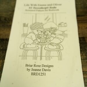 Life with Emma & Oliver #1 Sweetheart Soda Screened Pattern for Redwork Love